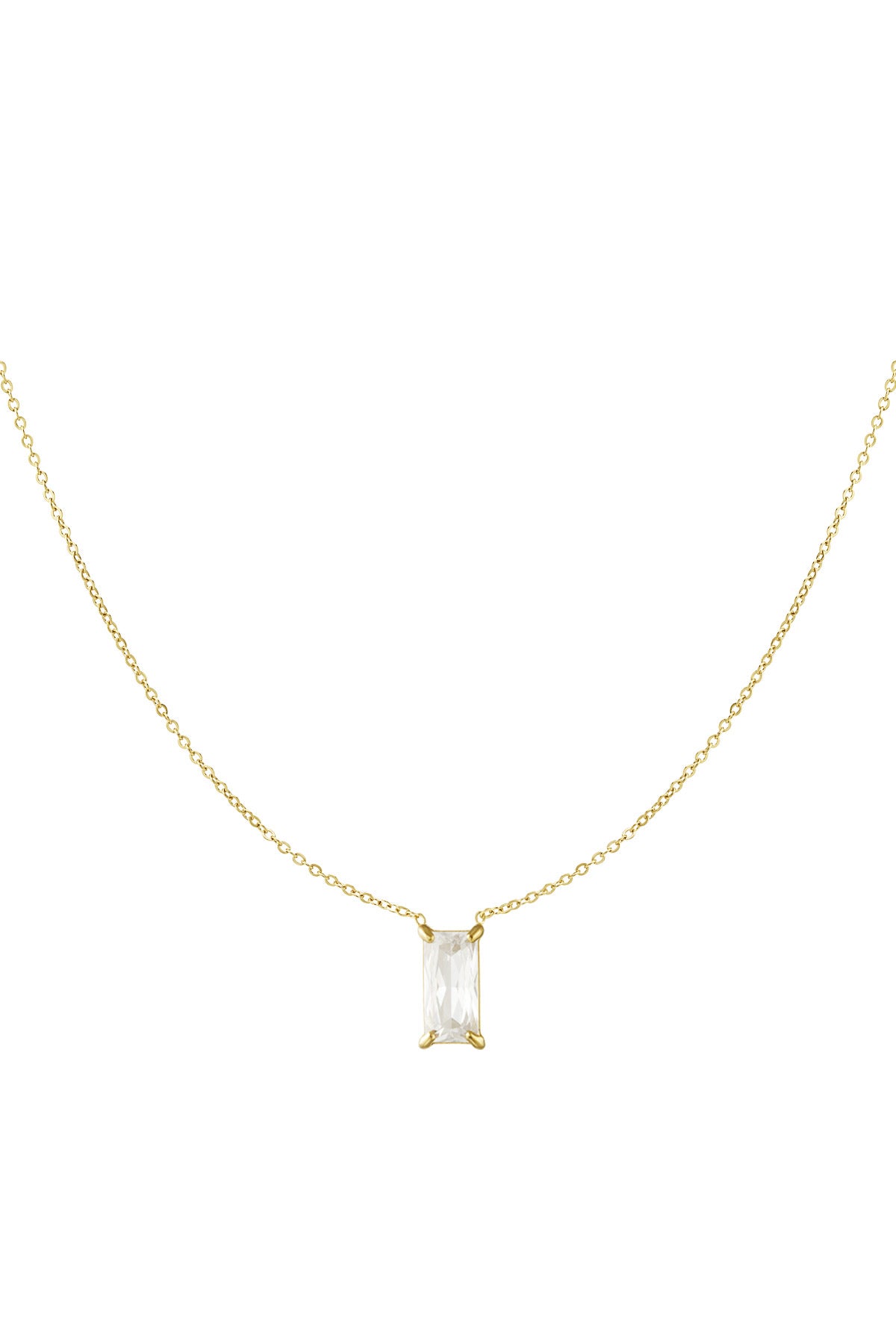Baguette charm necklace