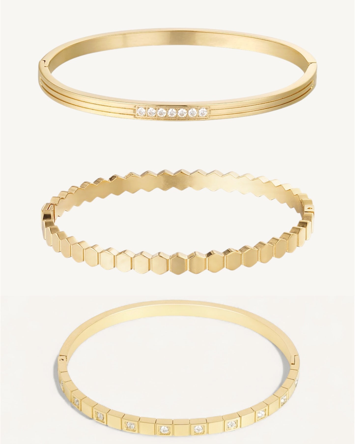 Stack of 3 | Ατσάλινα Βραχιόλια Set