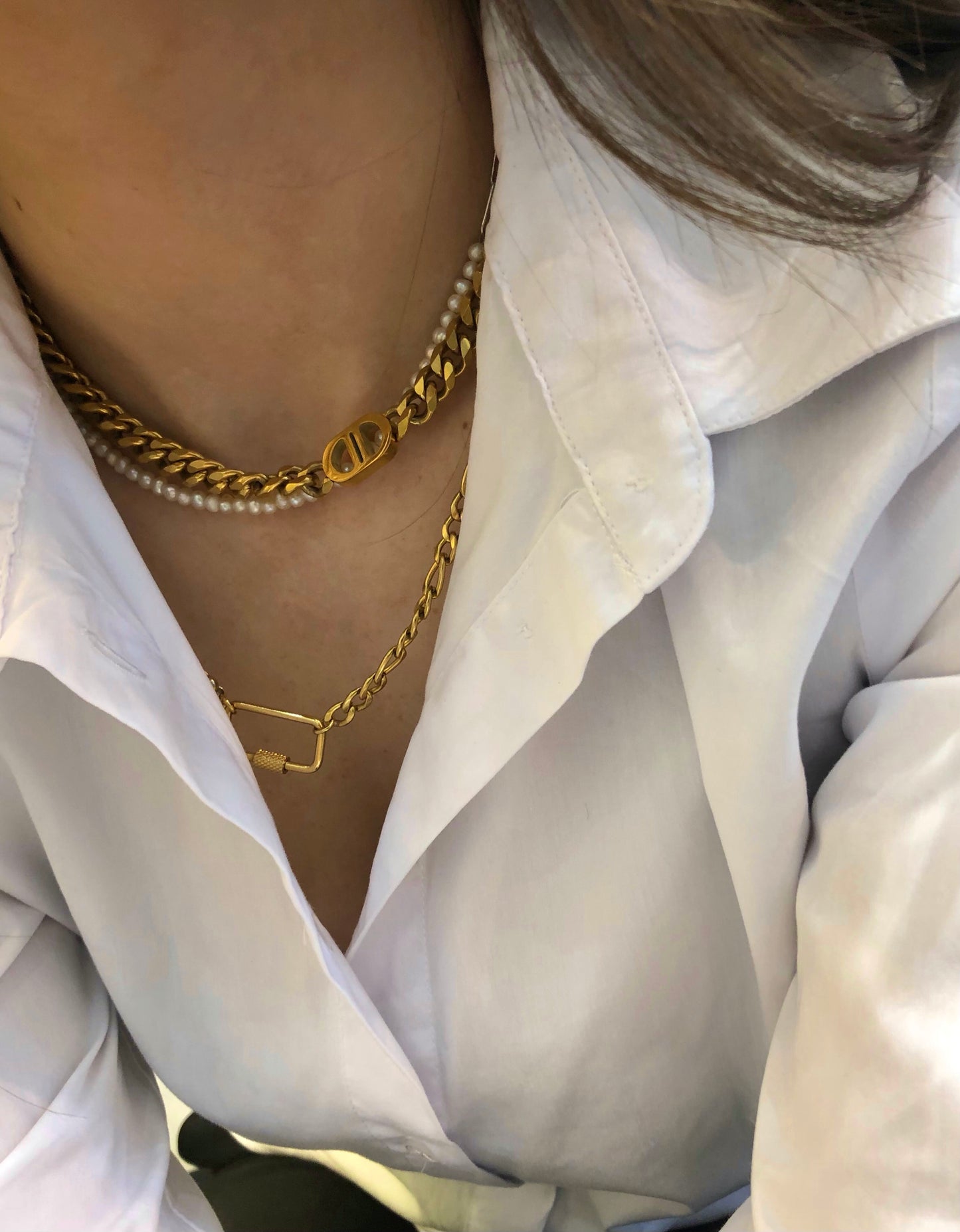 CD large chain necklace