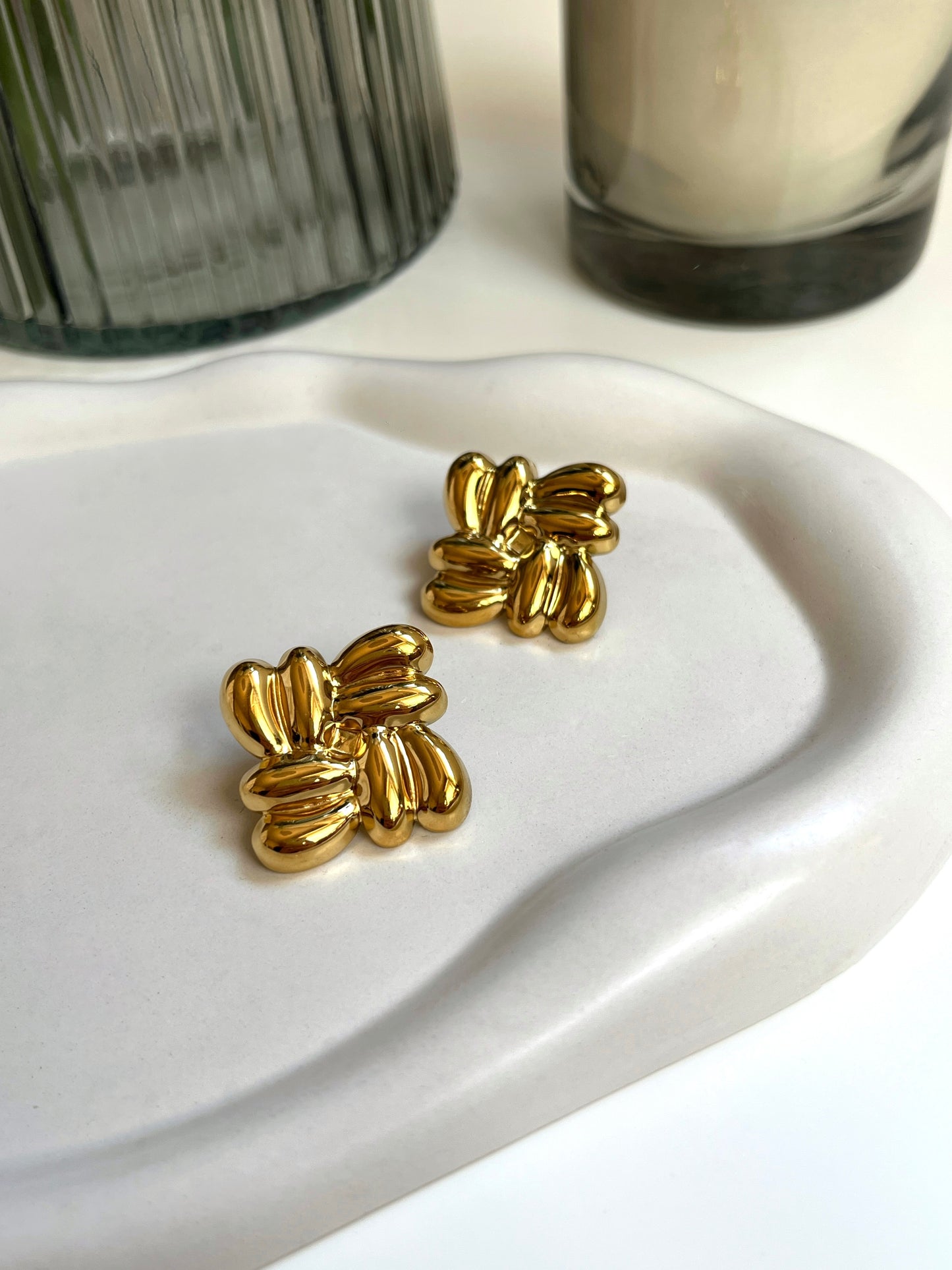 Mirabella gold earrings