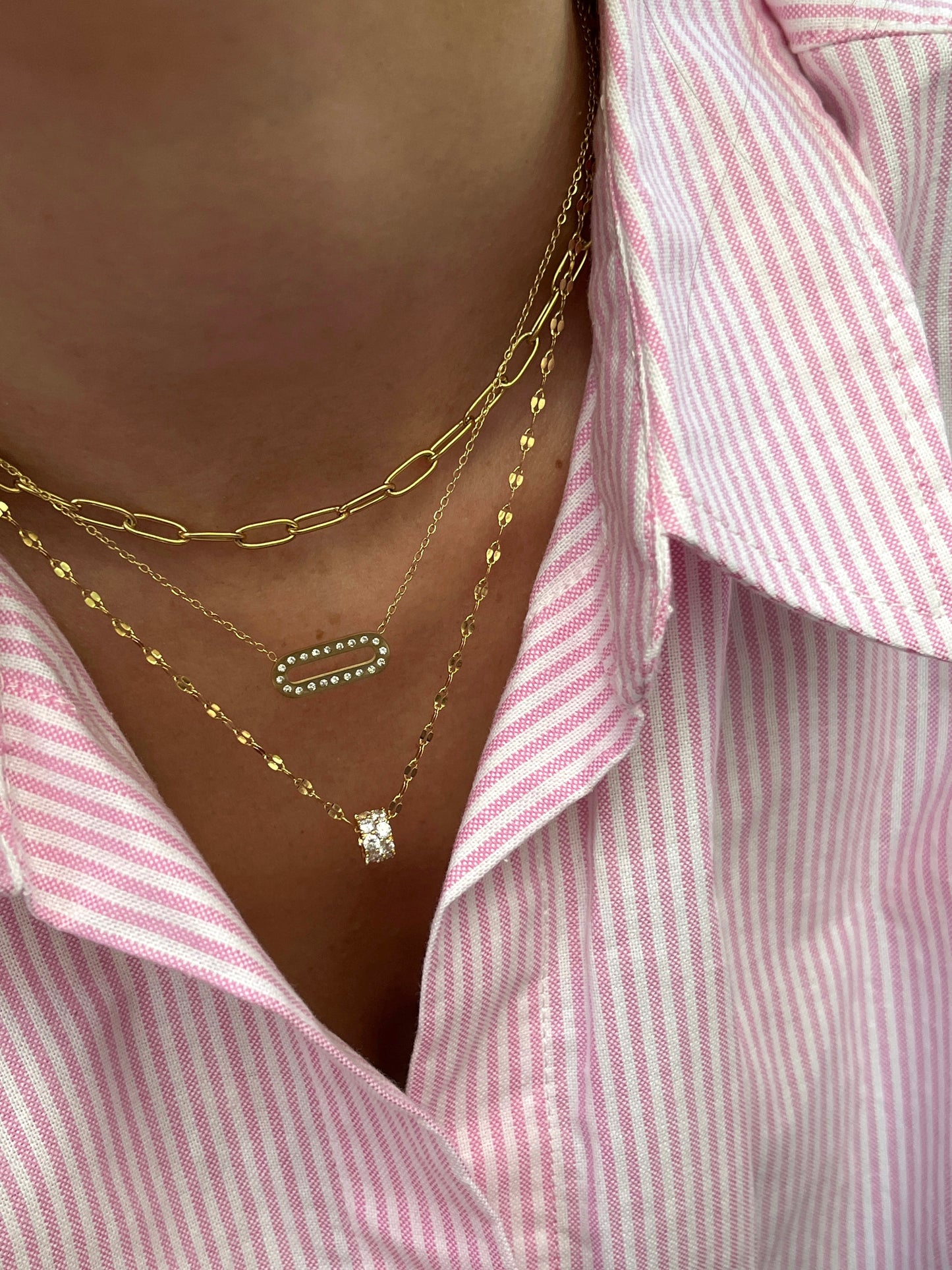 Paperclip chain necklace