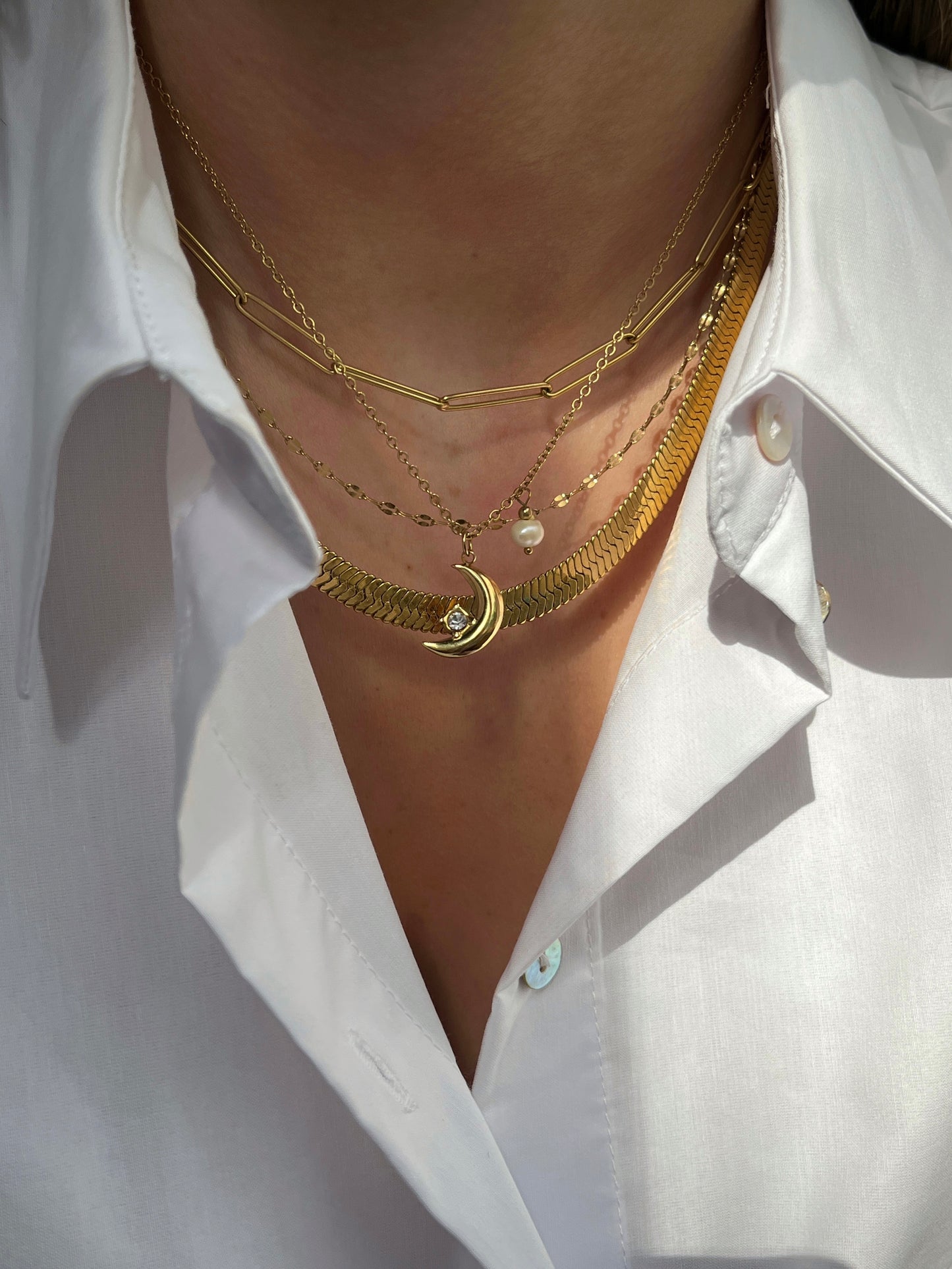 Herringbone chain necklace