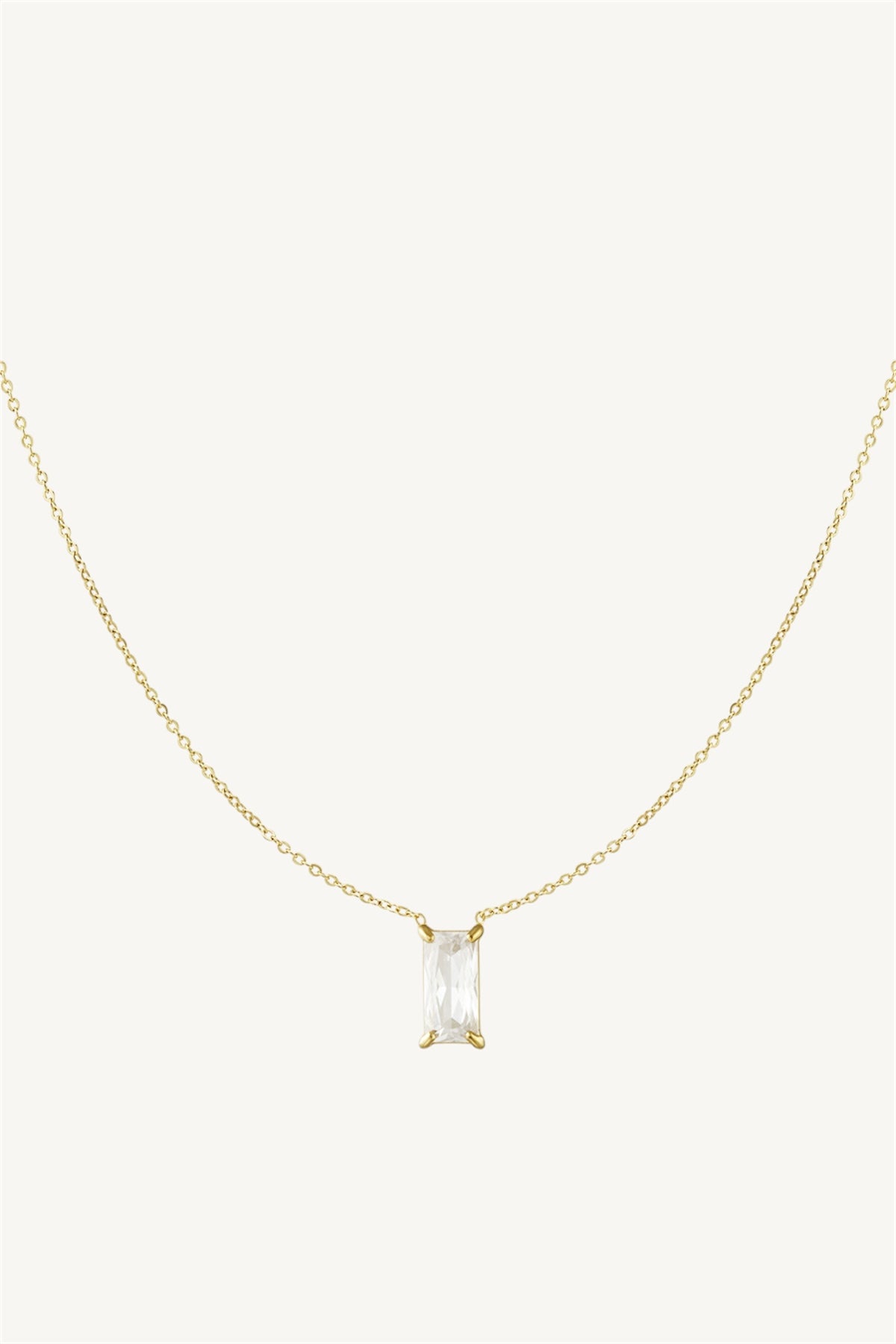 Baguette charm necklace