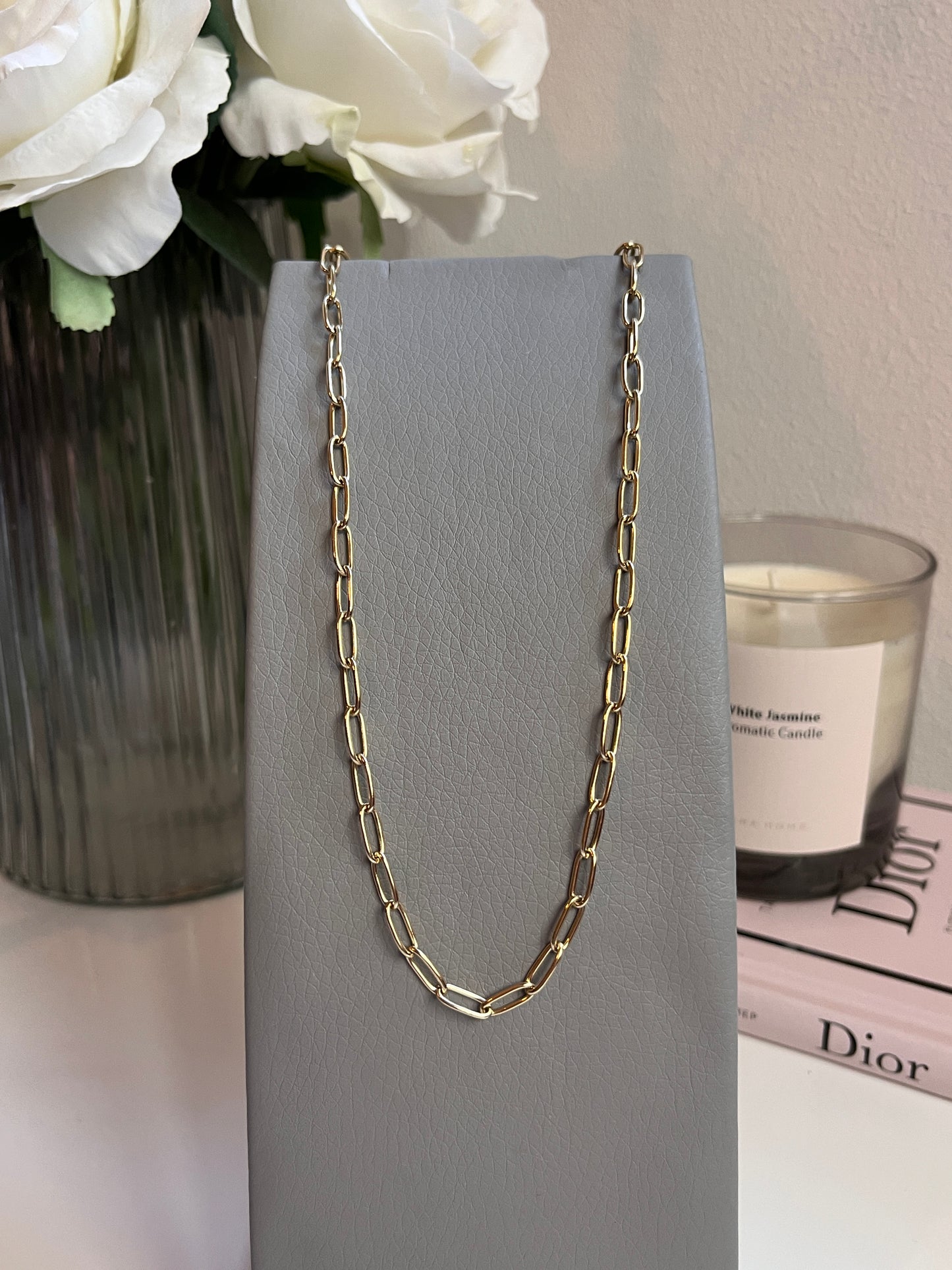 Paperclip chain necklace