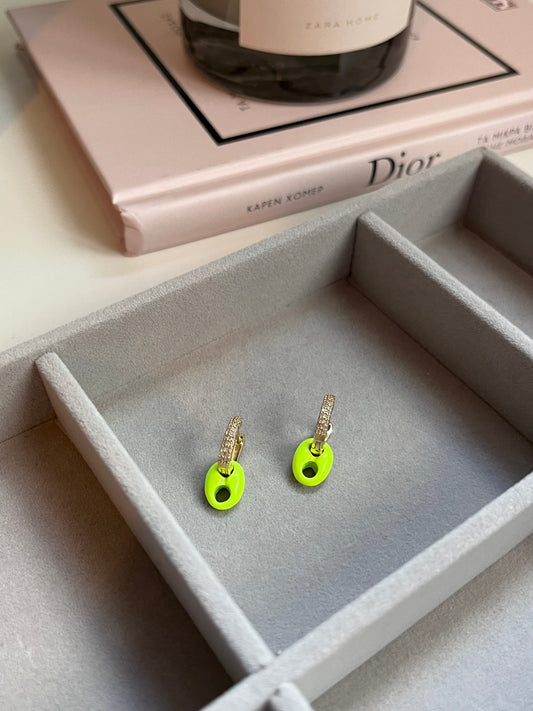 Gloria earrings lime