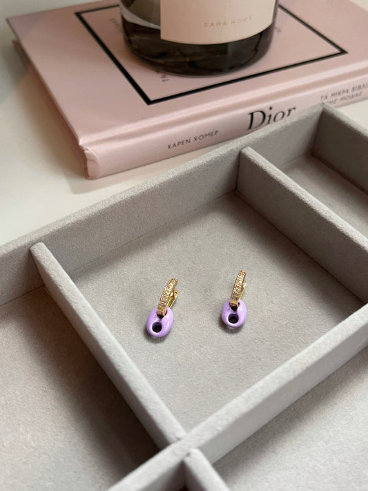 Gloria earrings purple